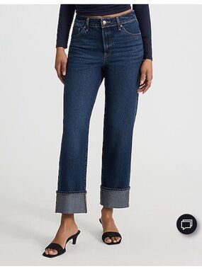 NWT Express High-Rise Straight Leg Dark Blue Jeans - Women